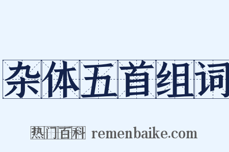 杂体五首组词是什么意思的图片